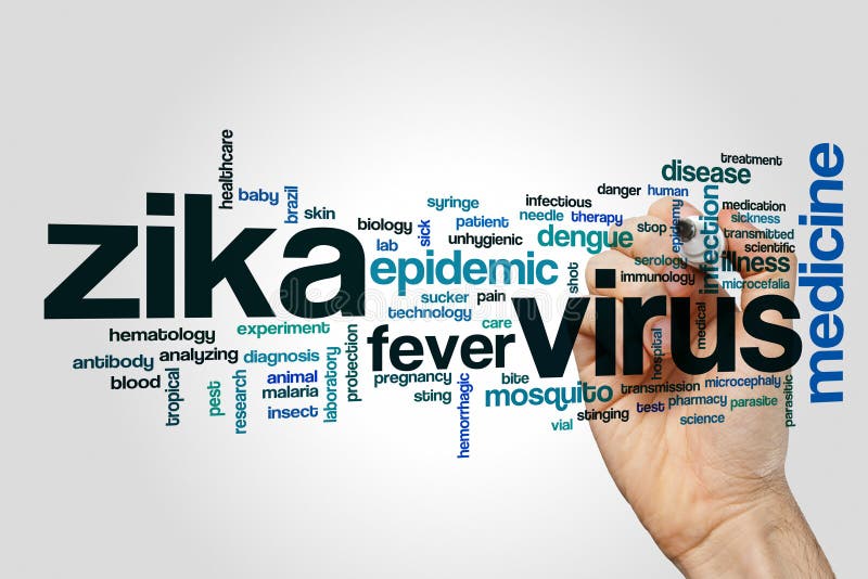 Concetto della nuvola di parola del virus di Zika fotografia stock Concetto della nuvola di parola del virus di Zika fotografia stock