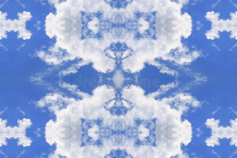 Concetto della nuvola e del cielo blu, modello senza cuciture bello per fondo fotografie stock libere da diritti
