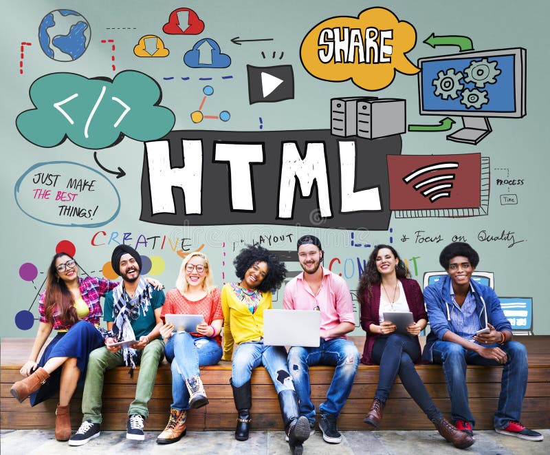 Concetto della rete del sito Web di codifica del computer di Internet del HTML fotografia stock libera da diritti Concetto della rete del sito Web di codifica del computer di Internet del HTML fotografia stock libera da diritti