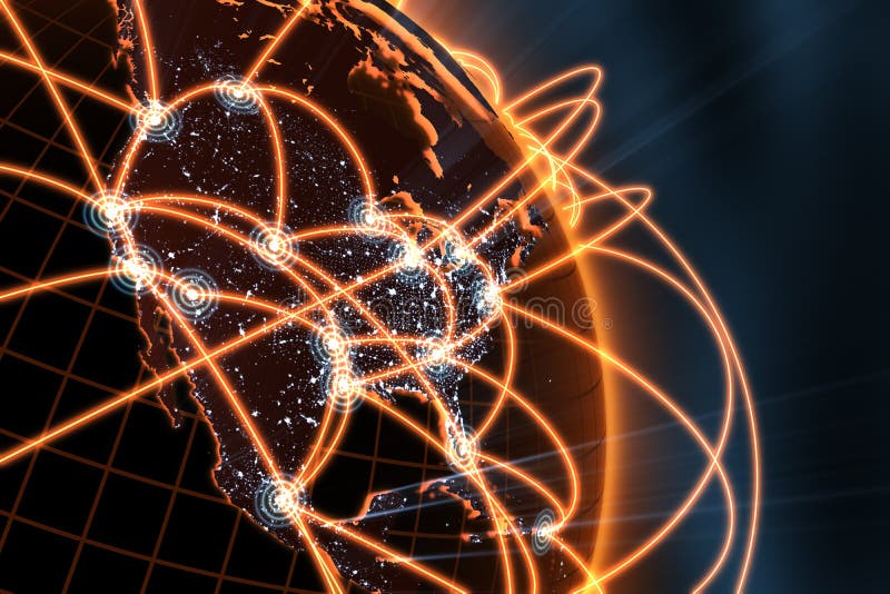Concetto della rete globale illustrazione di stock