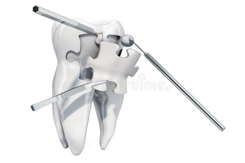 Concetto dentario di trattamento e di recupero, rappresentazione 3D royalty illustrazione gratis Concetto dentario di trattamento e di recupero, rappresentazione 3D royalty illustrazione gratis