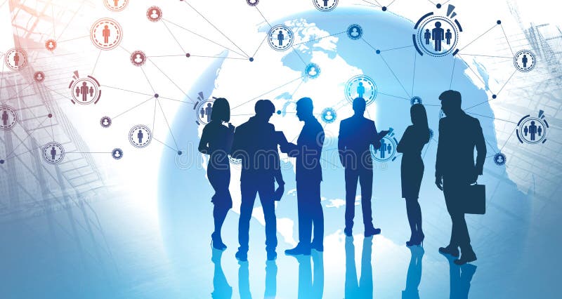 Concetto di business mondiale hr e globale fotografia stock