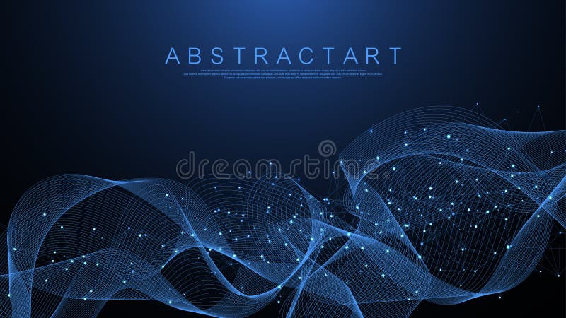 Concetto di connessione di rete globale. visualizzazione di grandi quantità di dati. comunicazione sulle reti sociali nelle reti informatiche globali. tecnologia Internet. affari. scienza. illustrazione vettoriale.