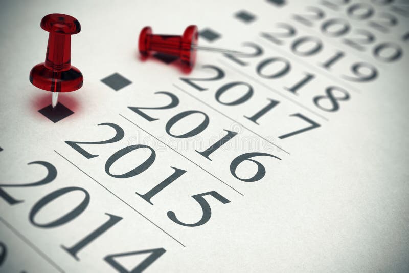 2015 - Concetto di cronologia illustrazione di stock 2015 - Concetto di cronologia illustrazione di stock