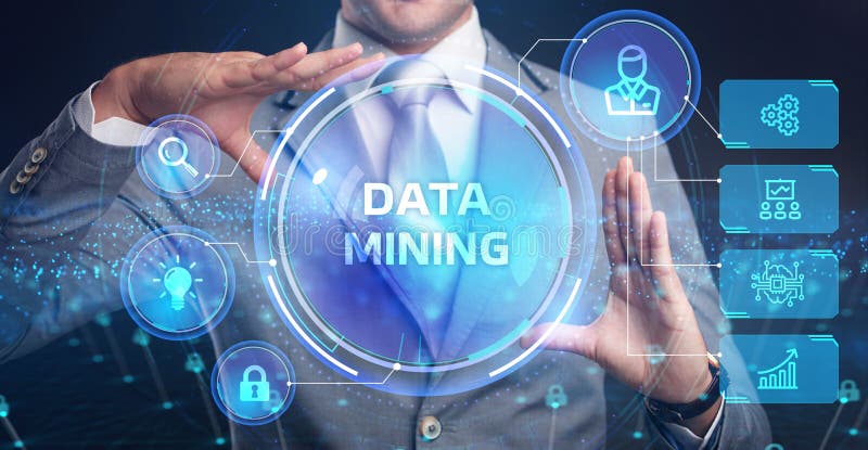 Concetto di data mining. tecnologia moderna aziendale concetto di Internet e di rete.