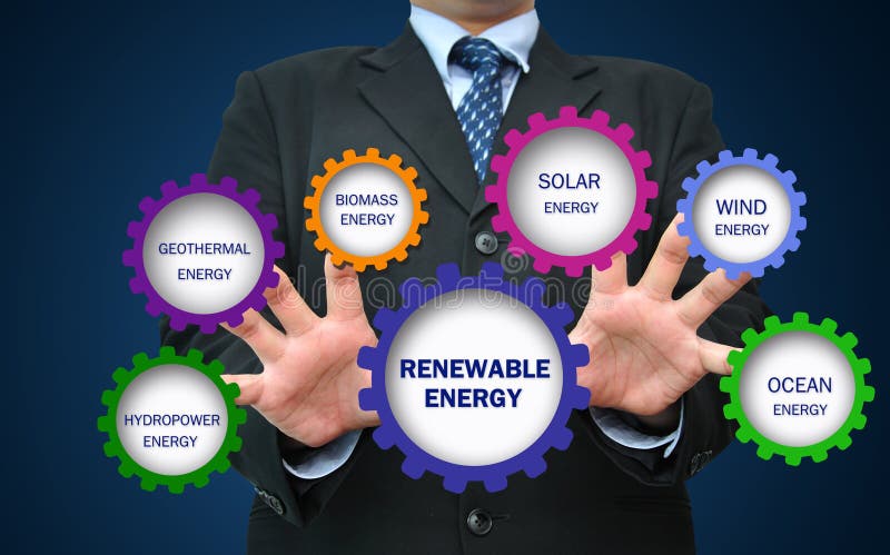 Concetto di energia rinnovabile fotografia stock Concetto di energia rinnovabile fotografia stock