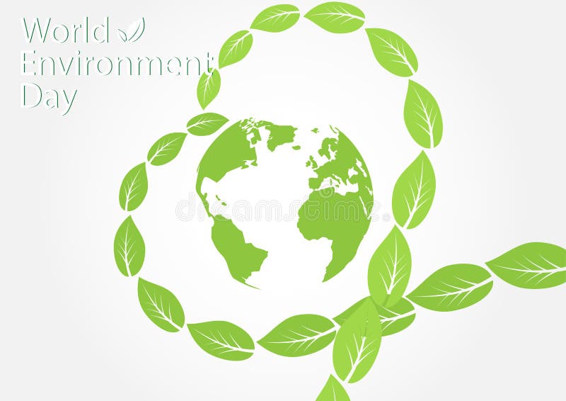 Concetto di Giornata mondiale dell'ambiente illustrazione di stock Concetto di Giornata mondiale dell'ambiente illustrazione di stock