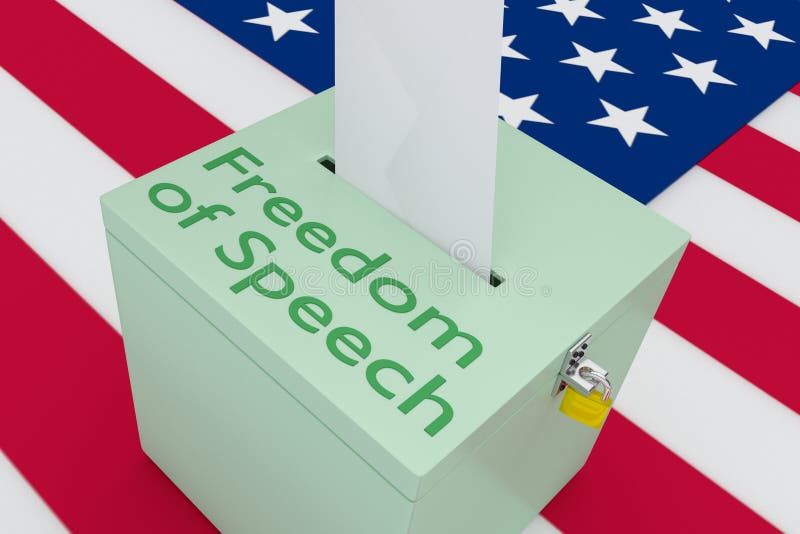 Concetto di libertà di parola illustrazione di stock