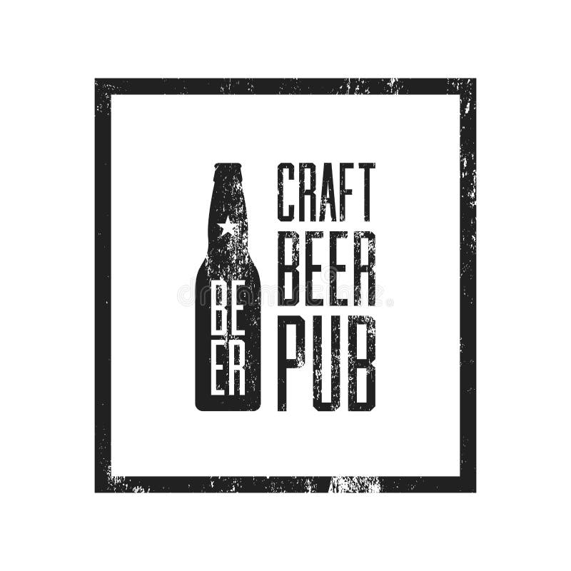 Craft beer pub logo concept isolated on white background. Beer bottle silhouette. Brew pub sign vector illustration. Simple mono craft beer icon infographic pictogram. Brewery label artwork design. Craft beer pub logo concept isolated on white background. Beer bottle silhouette. Brew pub sign vector illustration. Simple mono craft beer icon infographic pictogram. Brewery label artwork design.