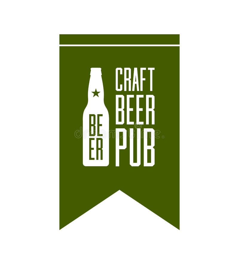 Craft beer pub logo concept isolated on white background. Beer bottle silhouette. Brew pub sign vector illustration. Simple mono craft beer icon infographic pictogram. Brewery label artwork design. Craft beer pub logo concept isolated on white background. Beer bottle silhouette. Brew pub sign vector illustration. Simple mono craft beer icon infographic pictogram. Brewery label artwork design.