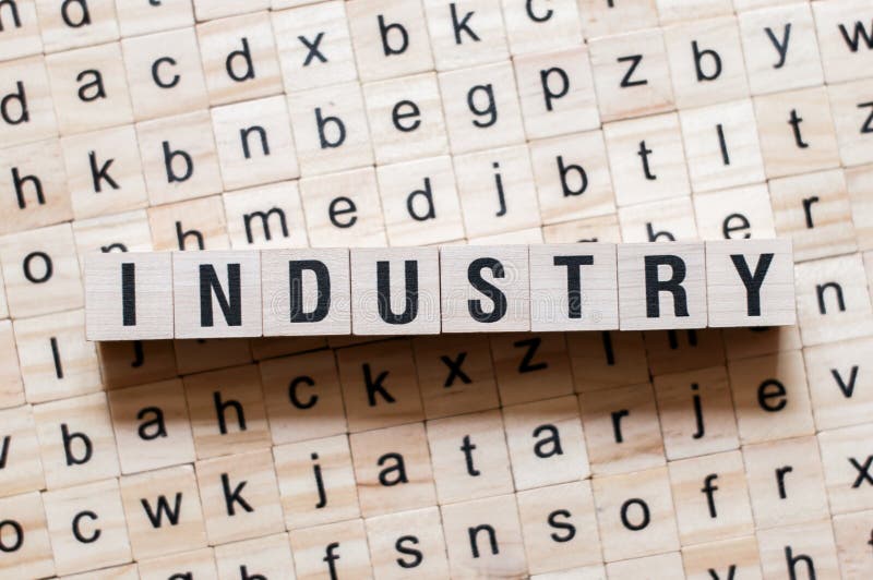 Concetto di parola di industria fotografia stock libera da diritti Concetto di parola di industria fotografia stock libera da diritti