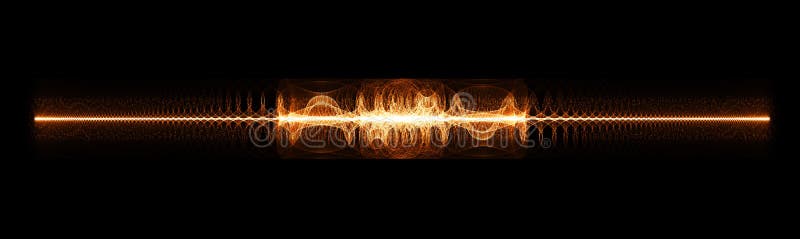 Plasma Or High Energy Force Concept. Fiery Glowing Energy Waves Isolated Over Black Background. Plasma Or High Energy Force Concept. Fiery Glowing Energy Waves Isolated Over Black Background