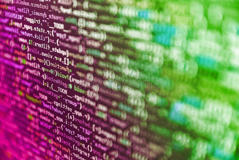 Concetto di programmazione della sicurezza e di hackeraggio della decrittazione e della cifratura profonda. programmazione di un c fotografia stock libera da diritti