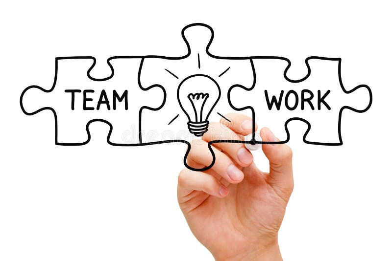 Concetto di puzzle di grande idea di lavoro di squadra fotografia stock libera da diritti Concetto di puzzle di grande idea di lavoro di squadra fotografia stock libera da diritti
