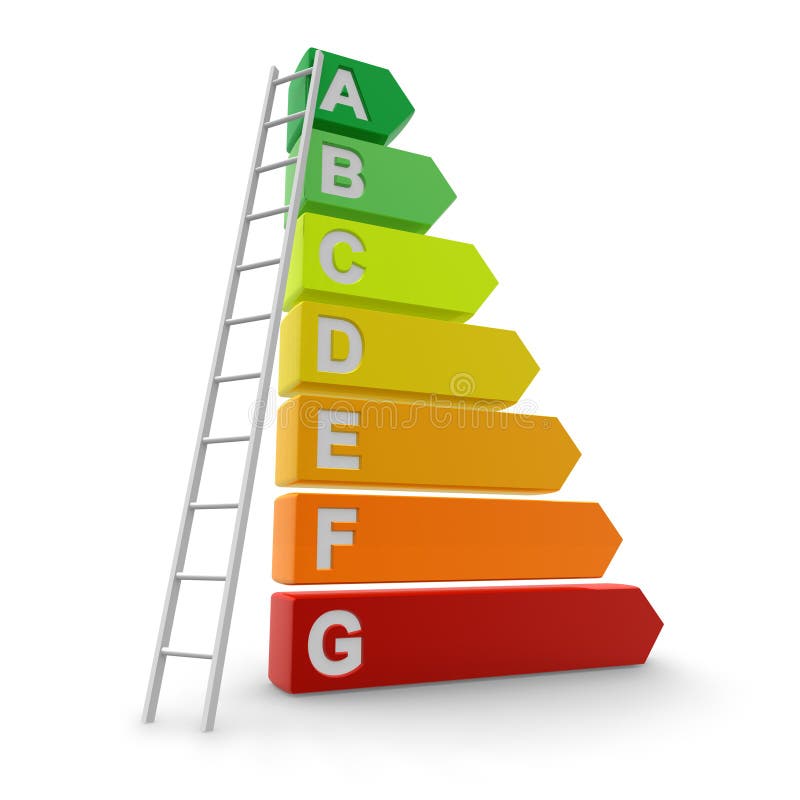 Concetto di efficienza energetica illustrazione vettoriale