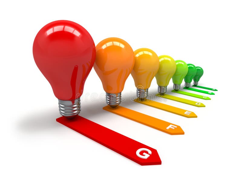 Concetto di efficienza energetica illustrazione vettoriale