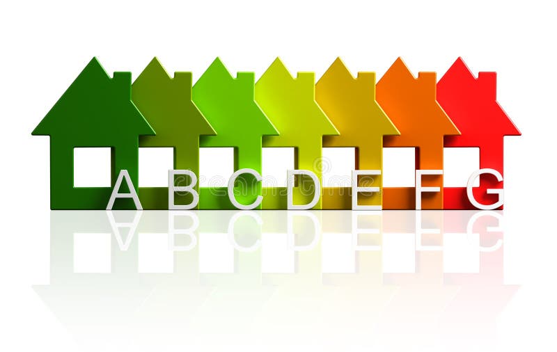 Concetto di efficienza energetica illustrazione vettoriale