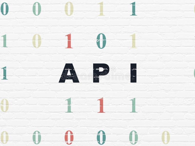 Concetto di software: Api sul fondo della parete royalty illustrazione gratis