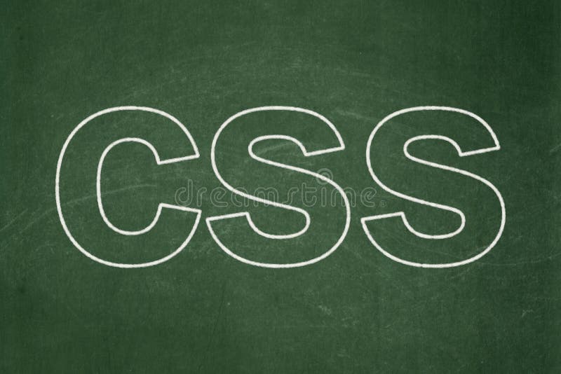 Concetto di software: Css sul fondo della lavagna illustrazione di stock