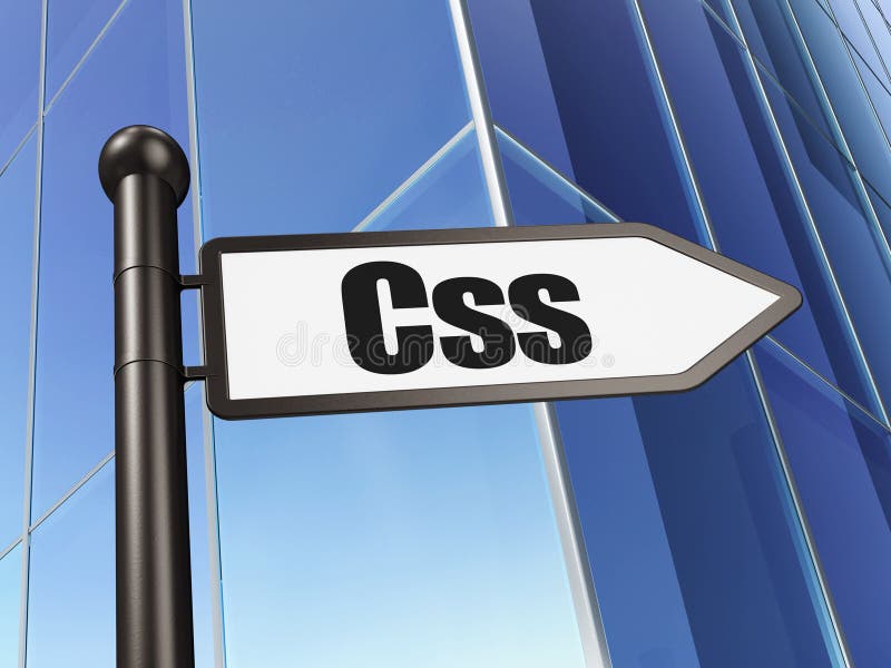 Concetto di software: segno Css sul fondo della costruzione royalty illustrazione gratis