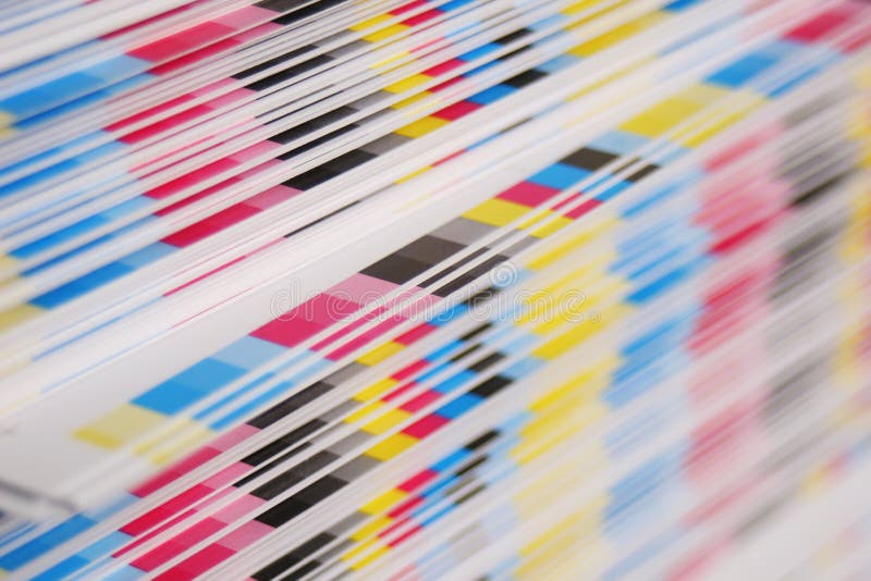Concetto di stampa in offset di CMYK fotografia stock Concetto di stampa in offset di CMYK fotografia stock