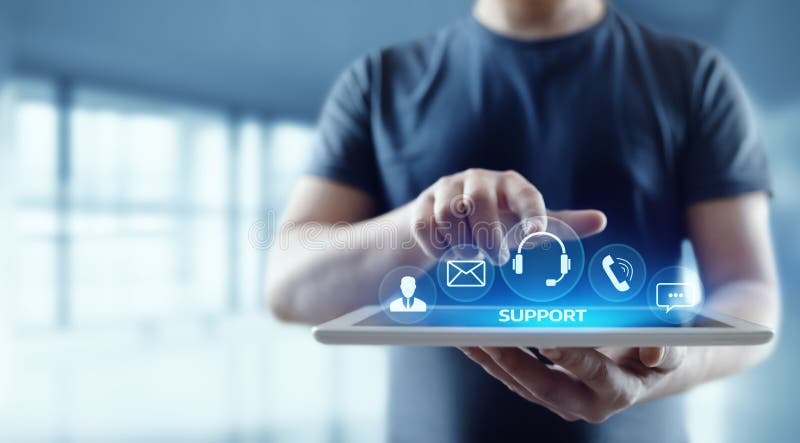 Concetto di tecnologia di affari di Internet di servizio di assistenza al cliente del centro del supporto tecnico Concetto di tecnologia di affari di Internet di servizio di assistenza al cliente del centro del supporto tecnico