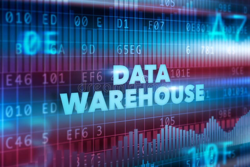 Concetto di tecnologia del data warehouse illustrazione di stock Concetto di tecnologia del data warehouse illustrazione di stock