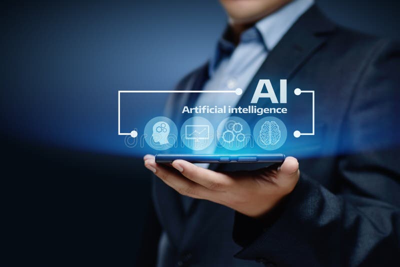 Concetto di tecnologia di Internet di affari di apprendimento automatico di intelligenza artificiale Concetto di tecnologia di Internet di affari di apprendimento automatico di intelligenza artificiale
