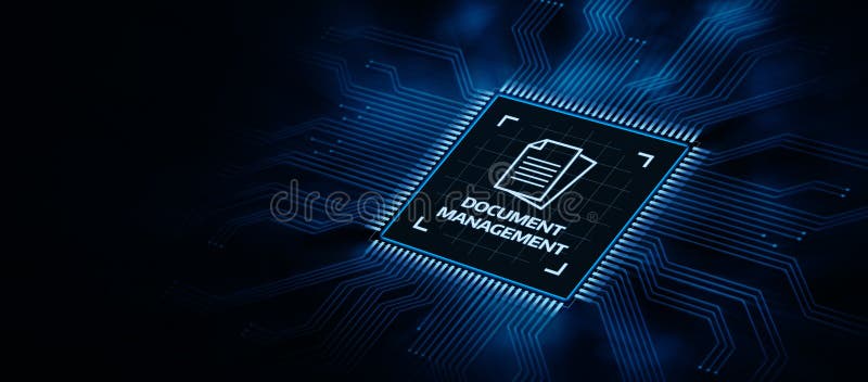 Concetto di tecnologia di Internet di affari del sistema dati della gestione di documenti fotografia stock libera da diritti