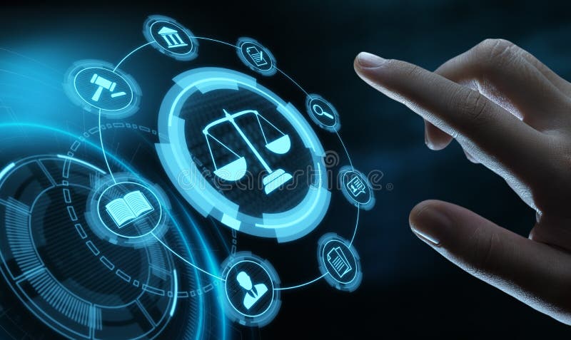 Concetto di tecnologia di Legal Business Internet dell'avvocato di diritto del lavoro