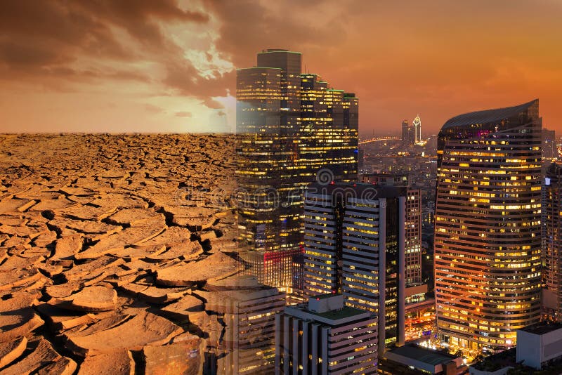 Concetto di tema di inquinamento e di riscaldamento globale fotografie stock libere da diritti Concetto di tema di inquinamento e di riscaldamento globale fotografie stock libere da diritti