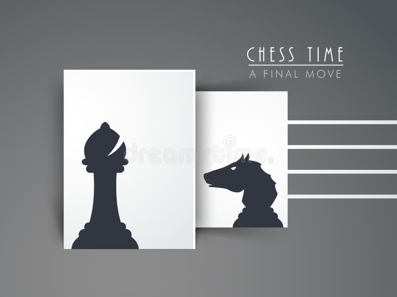 Concetto di tempo di scacchi con le sue figure illustrazione vettoriale Concetto di tempo di scacchi con le sue figure illustrazione vettoriale