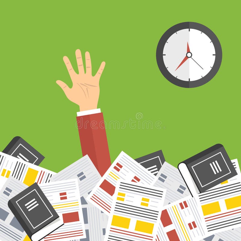 Concetto di termine Uomo d'affari sovraccarico nell'ambito di molti documenti Molto concetto del lavoro royalty illustrazione gratis Concetto di termine Uomo d'affari sovraccarico nell'ambito di molti documenti Molto concetto del lavoro royalty illustrazione gratis