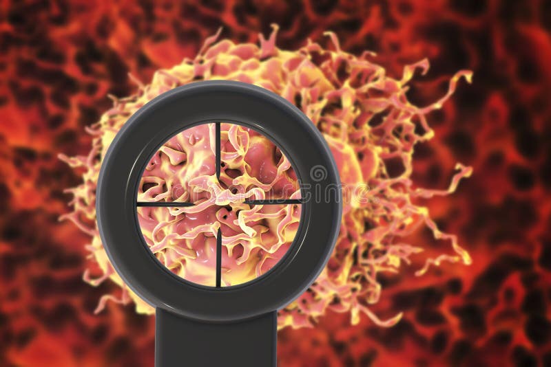 Concetto di trattamento del cancro illustrazione vettoriale Concetto di trattamento del cancro illustrazione vettoriale