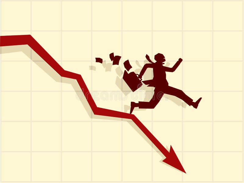 Concetto di vettore della crisi finanziaria illustrazione vettoriale Concetto di vettore della crisi finanziaria illustrazione vettoriale