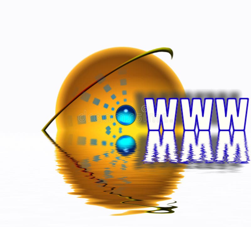 Concetto e simboli del World Wide Web illustrazione di stock Concetto e simboli del World Wide Web illustrazione di stock