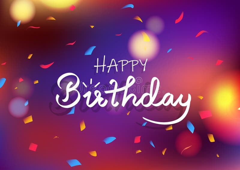 Concetto felice del biglietto di auguri per il compleanno, caduta astratta variopinta confusa dei coriandoli della decorazione de illustrazione vettoriale Concetto felice del biglietto di auguri per il compleanno, caduta astratta variopinta confusa dei coriandoli della decorazione de illustrazione vettoriale