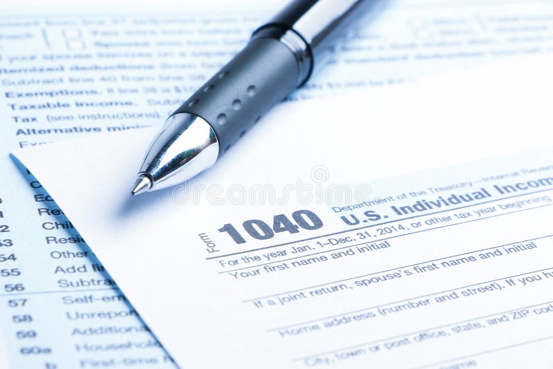 Modulo fiscale concetto finanziario immagini stock