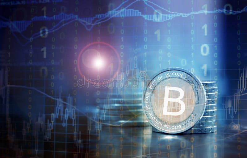 Concetto finanziario Bitcoin immagini stock libere da diritti
