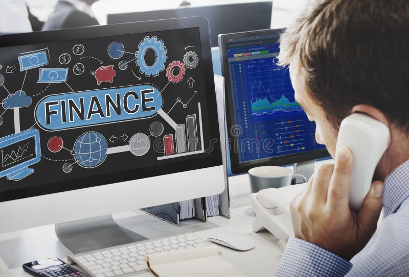 Concetto finanziario di contabilità del bilancio di economia di finanza fotografia stock libera da diritti Concetto finanziario di contabilità del bilancio di economia di finanza fotografia stock libera da diritti