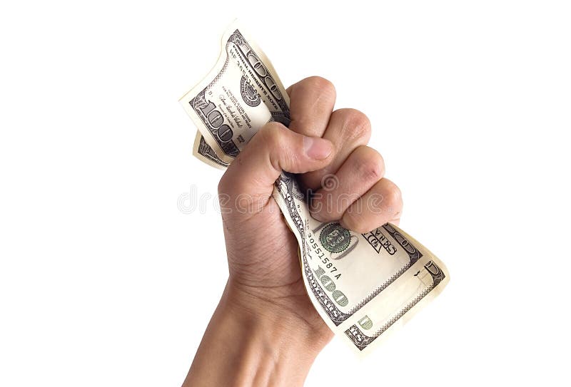 Concetto finanziario - mano con denaro fotografie stock libere da diritti