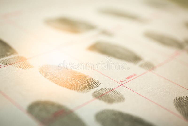 Concetto fisiologico di biometria per il casellario giudiziario da fingerpr fotografia stock libera da diritti Concetto fisiologico di biometria per il casellario giudiziario da fingerpr fotografia stock libera da diritti