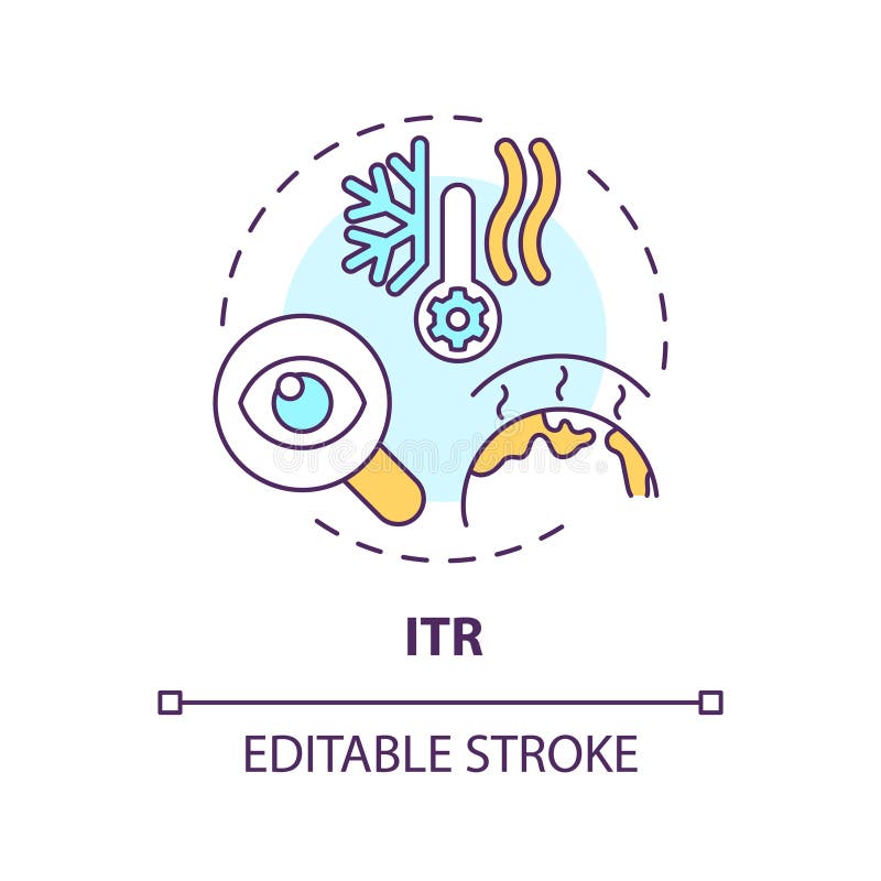 Concetto itr icona lineare sottile 2d royalty illustrazione gratis