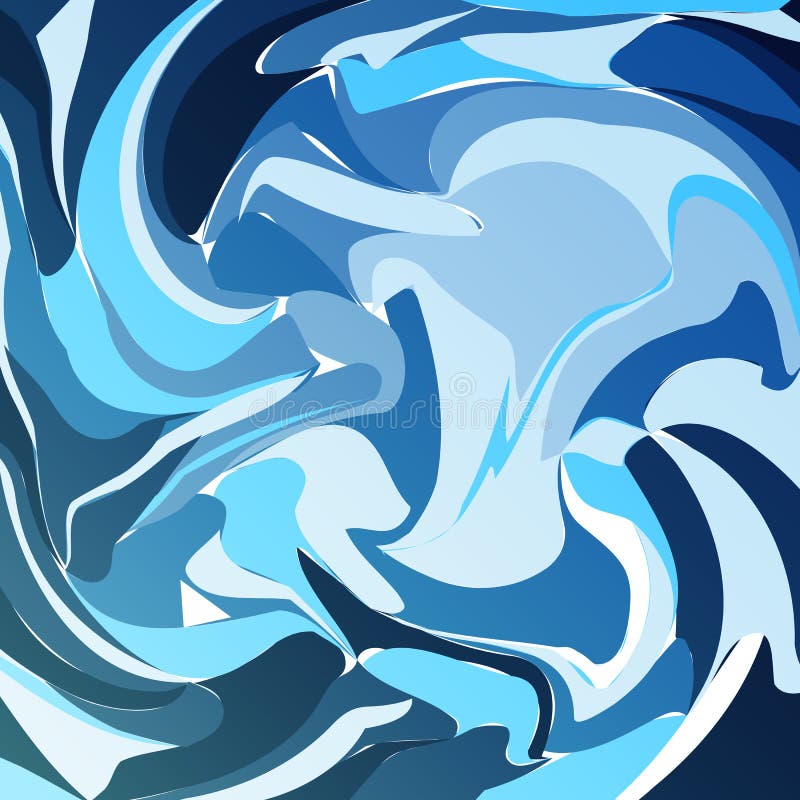 Concetto liquido del fondo di rotazione astratta di colore freddo illustrazione di stock Concetto liquido del fondo di rotazione astratta di colore freddo illustrazione di stock