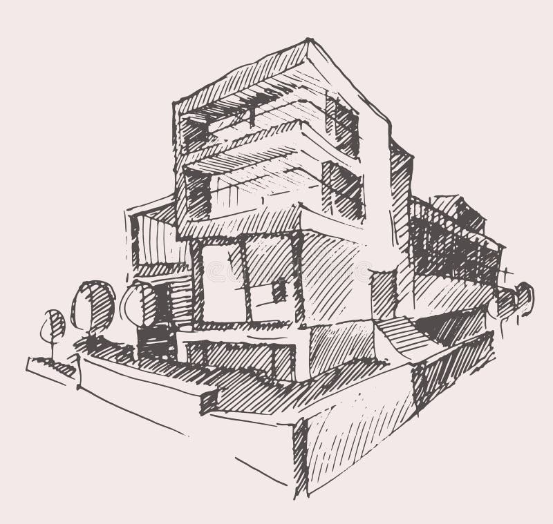 Concetto moderno della costruzione della nuova casa del progetto ... Architetto progetto casa
