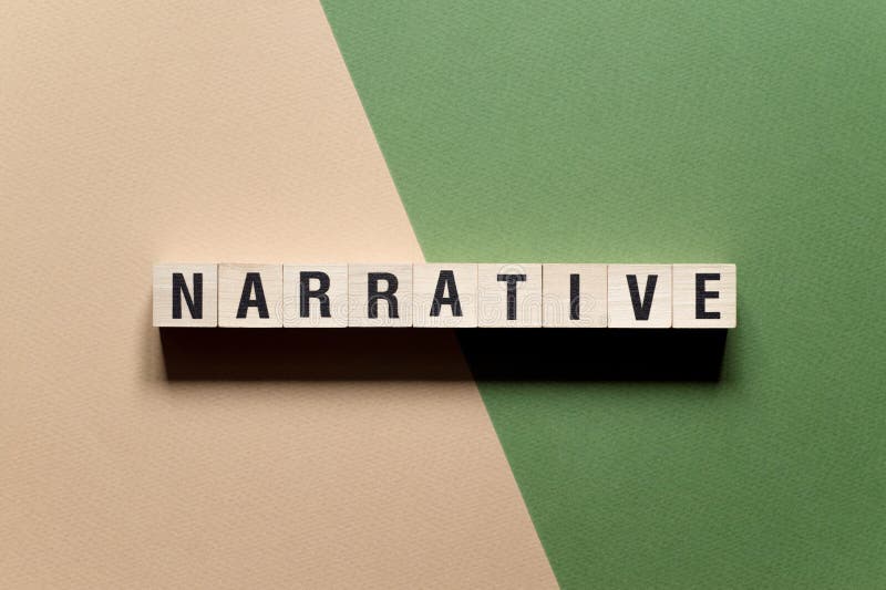 Narrative word concept on cubes. Narrative word concept on cubes.