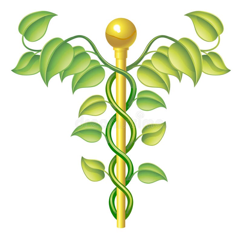 Natural caduceus concept, can be used for natural or alternative medicine etc. Natural caduceus concept, can be used for natural or alternative medicine etc.