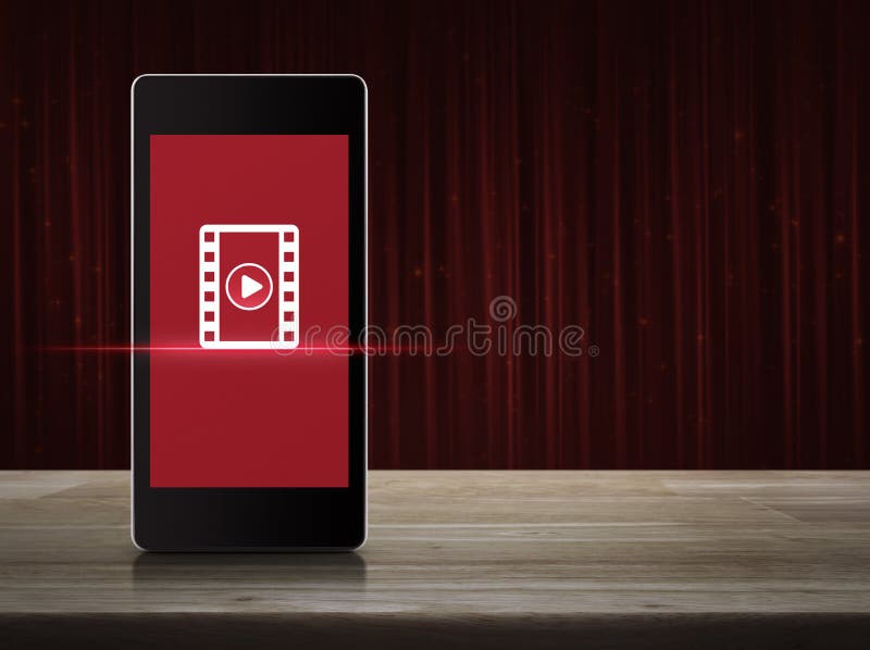 Concetto online del cinema immagine stock Concetto online del cinema immagine stock
