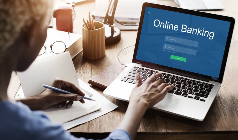 Concetto online di attività bancarie di Internet di pagamento
