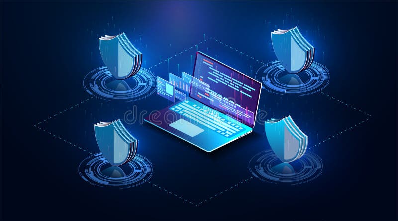 Concetto personale isometrico dell'insegna di web di protezione dei dati Sicurezza cyber e segretezza Concetto di tecnologia digi royalty illustrazione gratis Concetto personale isometrico dell'insegna di web di protezione dei dati Sicurezza cyber e segretezza Concetto di tecnologia digi royalty illustrazione gratis